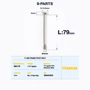 S-PARTS Titanium Bolt Upgrade Kit for Brompton | TC4 CNC Lightweight Frame / Hinge Hardware Set - Detail 19