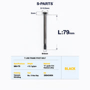 S-PartS Titanium Bolt Upgrade Kit for Brompton | TC4 CNC Lightweight Frame & Hinge Hardware Set