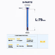 S-PartS Titanium Bolt Upgrade Kit for Brompton | TC4 CNC Lightweight Frame & Hinge Hardware Set