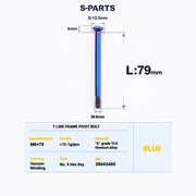 S-PARTS Titanium Bolt Upgrade Kit for Brompton | TC4 CNC Lightweight Frame / Hinge Hardware Set - Detail 23