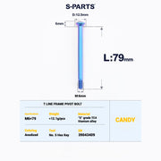 S-PartS Titanium Bolt Upgrade Kit for Brompton | TC4 CNC Lightweight Frame & Hinge Hardware Set