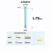 S-PARTS Titanium Bolt Upgrade Kit for Brompton | TC4 CNC Lightweight Frame / Hinge Hardware Set - Detail 27