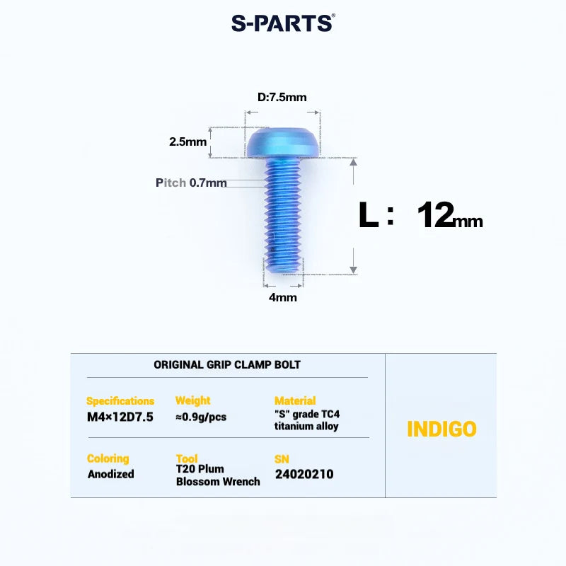 S-PARTS Titanium Bolt Upgrade Kit for Brompton | TC4 CNC Lightweight Frame / Hinge Hardware Set - Detail 28