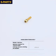 S-PARTS Titanium Bolt Upgrade Kit for Brompton | TC4 CNC Lightweight Frame / Hinge Hardware Set - Detail 30