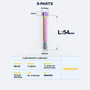 S-PartS Titanium Bolt Upgrade Kit for Brompton | TC4 CNC Lightweight Frame & Hinge Hardware Set