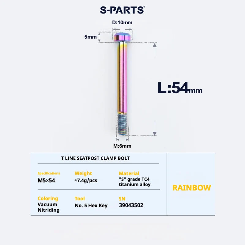S-PARTS Titanium Bolt Upgrade Kit for Brompton | TC4 CNC Lightweight Frame / Hinge Hardware Set - Detail 31