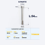 S-PartS Titanium Bolt Upgrade Kit for Brompton | TC4 CNC Lightweight Frame & Hinge Hardware Set