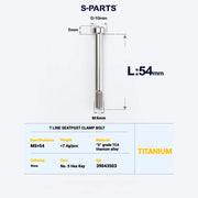S-PARTS Titanium Bolt Upgrade Kit for Brompton | TC4 CNC Lightweight Frame / Hinge Hardware Set - Detail 33