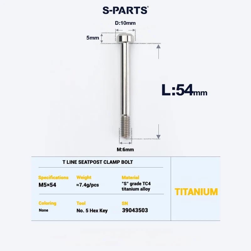 S-PARTS Titanium Bolt Upgrade Kit for Brompton | TC4 CNC Lightweight Frame / Hinge Hardware Set - Detail 33
