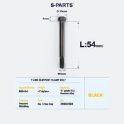 S-PartS Titanium Bolt Upgrade Kit for Brompton | TC4 CNC Lightweight Frame & Hinge Hardware Set