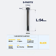 S-PARTS Titanium Bolt Upgrade Kit for Brompton | TC4 CNC Lightweight Frame / Hinge Hardware Set - Detail 35