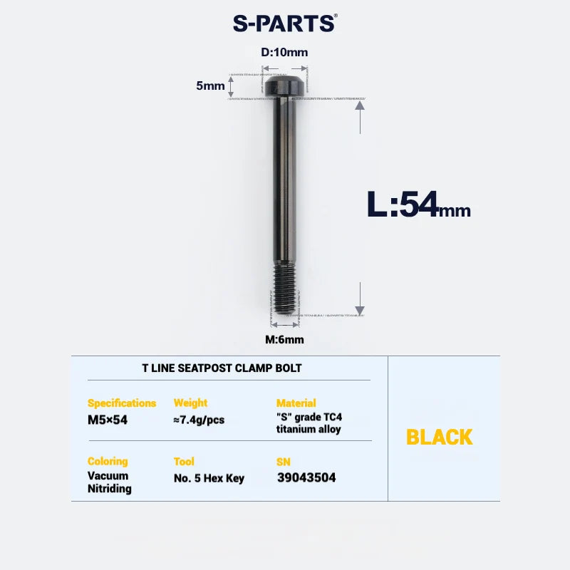 S-PARTS Titanium Bolt Upgrade Kit for Brompton | TC4 CNC Lightweight Frame / Hinge Hardware Set - Detail 35
