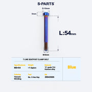 S-PartS Titanium Bolt Upgrade Kit for Brompton | TC4 CNC Lightweight Frame & Hinge Hardware Set