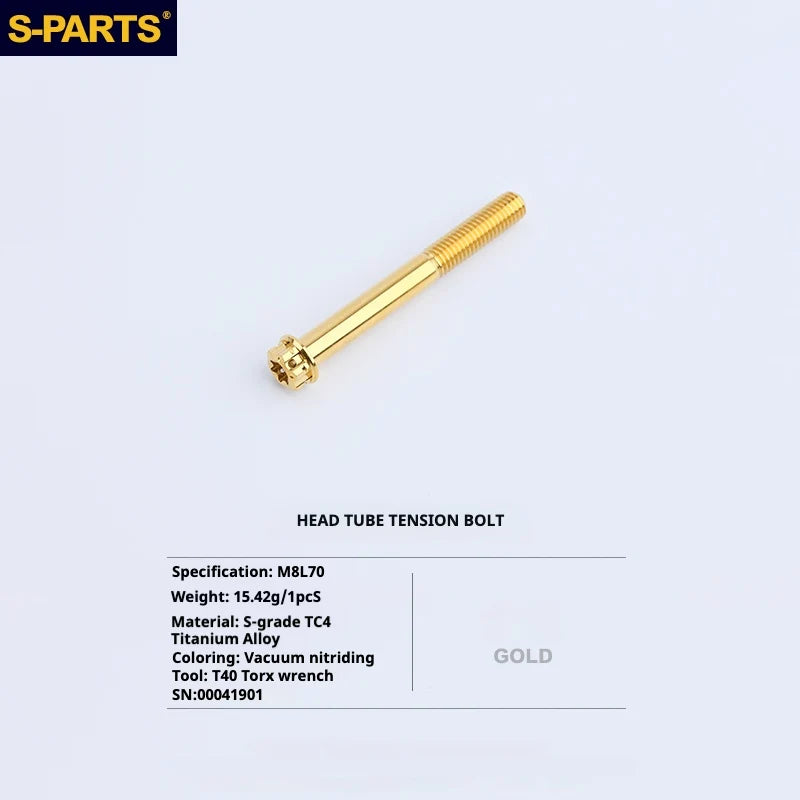 S-PARTS Titanium Bolt Upgrade Kit for Brompton | TC4 CNC Lightweight Frame / Hinge Hardware Set - Detail 42