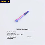 S-PARTS Titanium Bolt Upgrade Kit for Brompton | TC4 CNC Lightweight Frame / Hinge Hardware Set - Detail 46