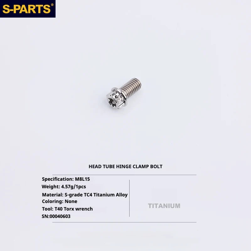S-PARTS Titanium Bolt Upgrade Kit for Brompton | TC4 CNC Lightweight Frame / Hinge Hardware Set - Detail 48
