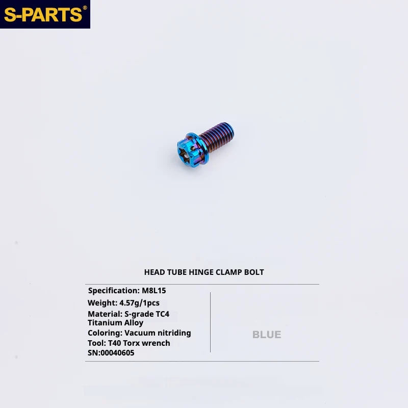 S-PARTS Titanium Bolt Upgrade Kit for Brompton | TC4 CNC Lightweight Frame / Hinge Hardware Set - Detail 50