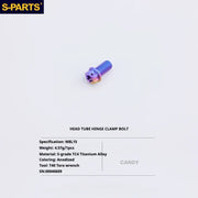 S-PARTS Titanium Bolt Upgrade Kit for Brompton | TC4 CNC Lightweight Frame / Hinge Hardware Set - Detail 51