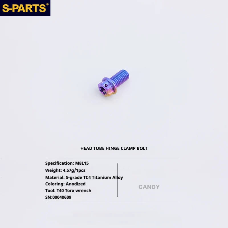 S-PARTS Titanium Bolt Upgrade Kit for Brompton | TC4 CNC Lightweight Frame / Hinge Hardware Set - Detail 51