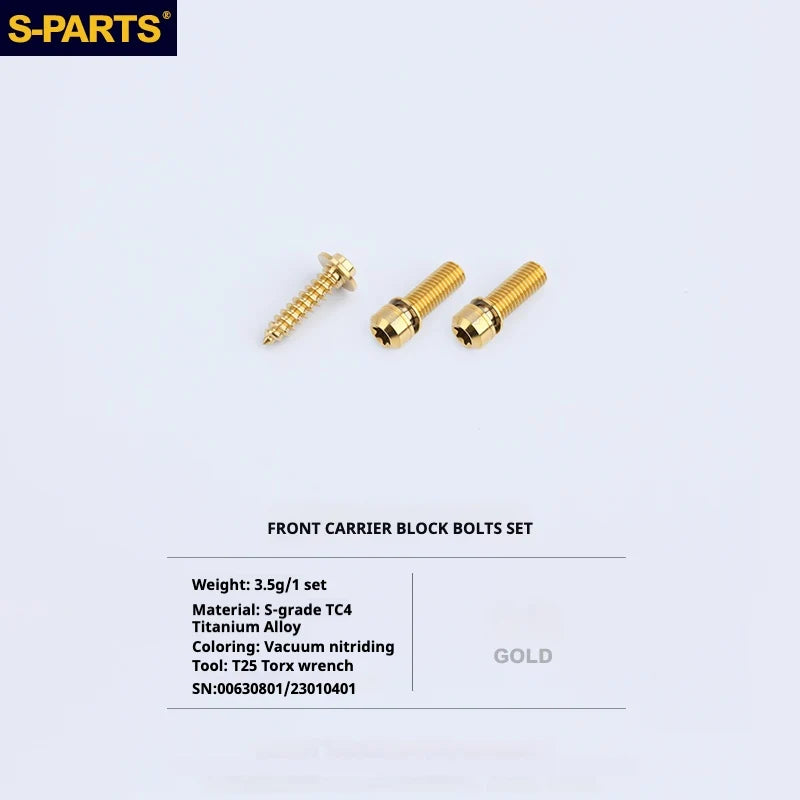 S-PARTS Titanium Bolt Upgrade Kit for Brompton | TC4 CNC Lightweight Frame / Hinge Hardware Set - Detail 52