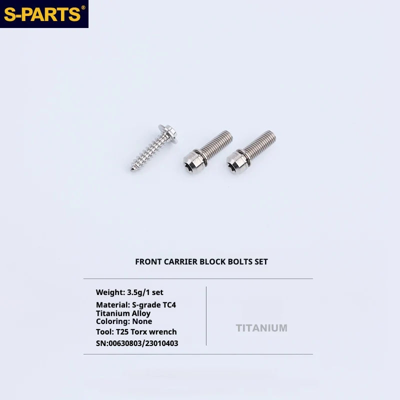S-PARTS Titanium Bolt Upgrade Kit for Brompton | TC4 CNC Lightweight Frame / Hinge Hardware Set - Detail 53