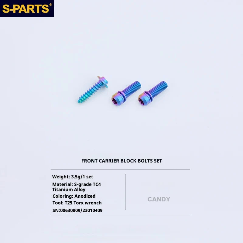 S-PARTS Titanium Bolt Upgrade Kit for Brompton | TC4 CNC Lightweight Frame / Hinge Hardware Set - Detail 56