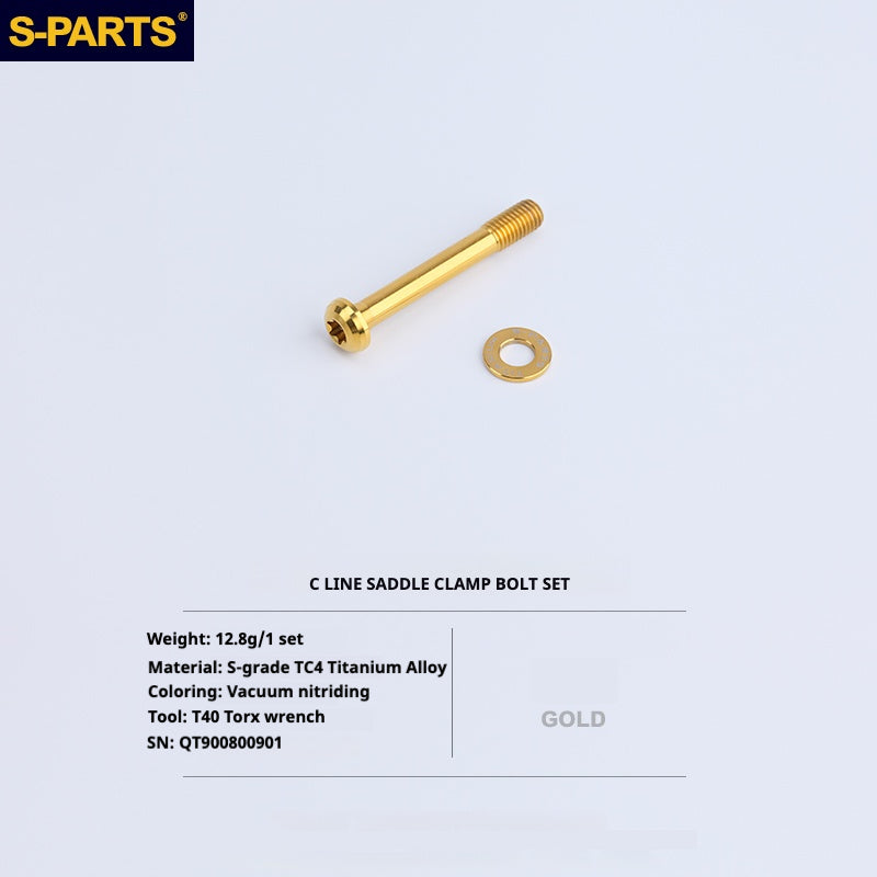 S-PartS Titanium Bolt Upgrade Kit for Brompton | TC4 CNC Lightweight Frame & Hinge Hardware Set