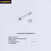 S-PARTS Titanium Bolt Upgrade Kit for Brompton | TC4 CNC Lightweight Frame / Hinge Hardware Set - Detail 80