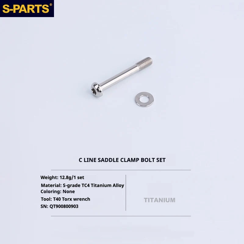 S-PARTS Titanium Bolt Upgrade Kit for Brompton | TC4 CNC Lightweight Frame / Hinge Hardware Set - Detail 80
