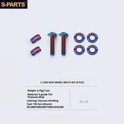 S-PARTS Titanium Bolt Upgrade Kit for Brompton | TC4 CNC Lightweight Frame / Hinge Hardware Set - Detail 87