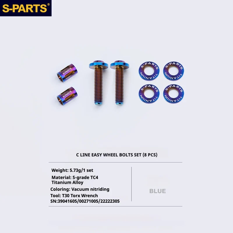 S-PARTS Titanium Bolt Upgrade Kit for Brompton | TC4 CNC Lightweight Frame / Hinge Hardware Set - Detail 87