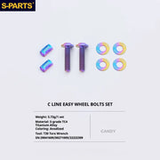 S-PARTS Titanium Bolt Upgrade Kit for Brompton | TC4 CNC Lightweight Frame / Hinge Hardware Set - Detail 88