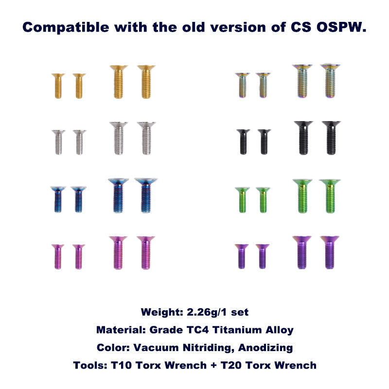 Titanium Screw Set for CS OSPW Rear Derailleur Cage System