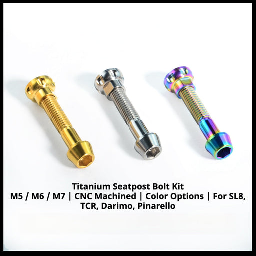 Titanium Seatpost Repair Bolt Kit — M5 / M6 / M7 — Tarmac SL8, Giant TCR, Darimo, Pinarello & Propel