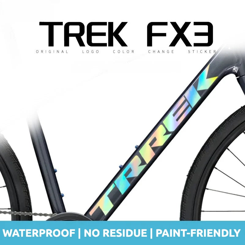 S-PARTS Trek FX 3 Frame Decal Sticker Kit | Logo Color Change | Trek FX3 Hybrid Fitness Bike