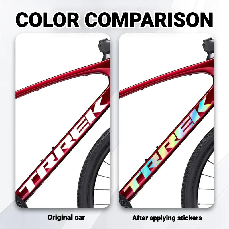 S-PARTS TREK FX4 Downtube Logo Decal | Custom Color Change Frame Sticker | Waterproof Bike Graphic - Detail 3