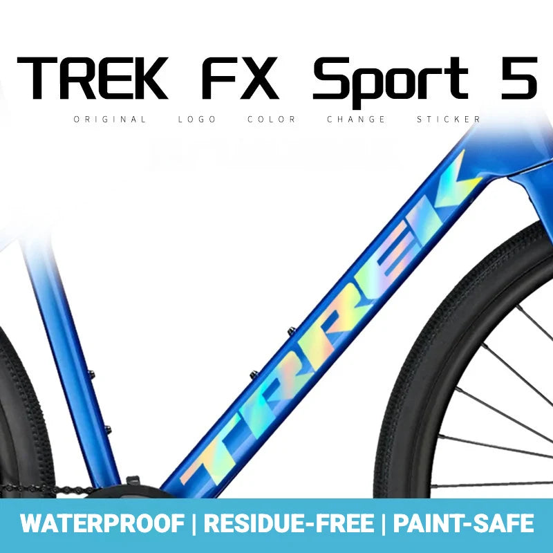 S-PARTS TREK FX5 Downtube Logo Decal | Custom Color Change Frame Sticker | Waterproof Bike Graphic