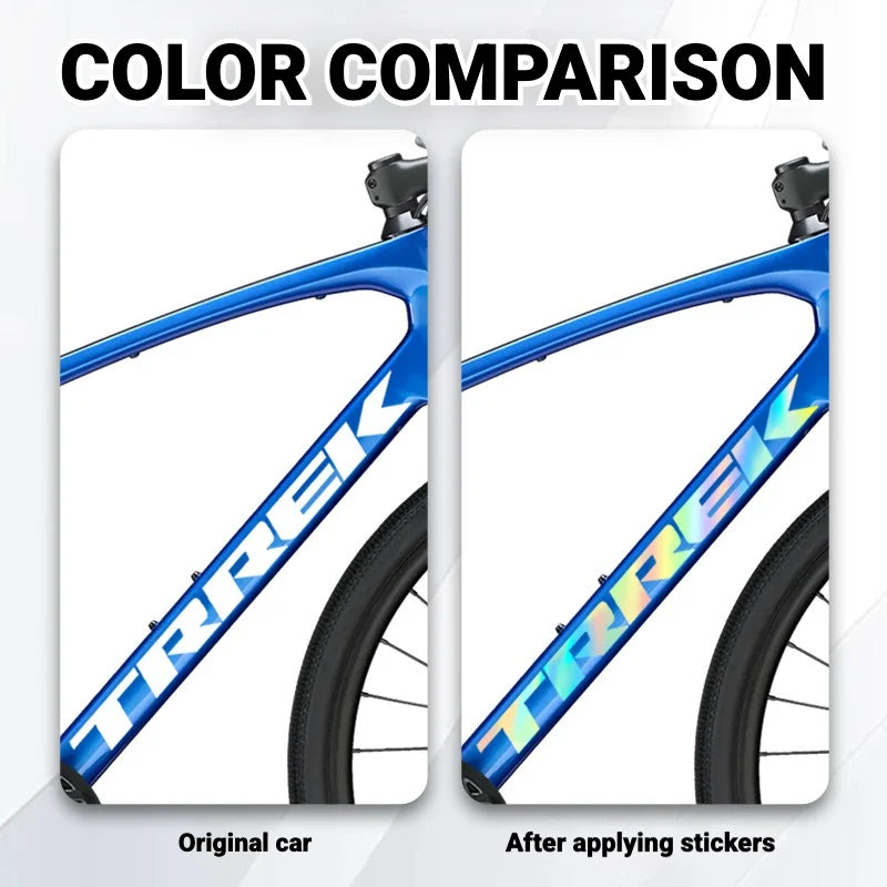 S-PARTS TREK FX5 Downtube Logo Decal | Custom Color Change Frame Sticker | Waterproof Bike Graphic - Detail 3