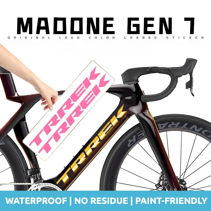 S-PARTS Trek Madone Gen 7 Frame Decal Sticker Kit | Logo Color Change Overlay | SLR / SL 6 / SL 7