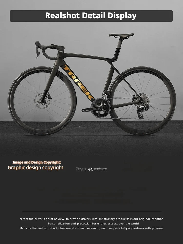 TREK Madone Gen 8 Frame Logo Decal Set | Large & Small Down Tube Stickers | Custom Color Change - Detail 5