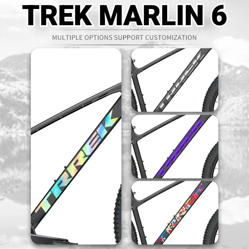S-PARTS TREK Marlin 6 Frame Logo Decal Kit | Custom Color Change MTB Sticker | Waterproof - Detail 2