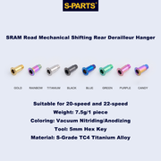 S-PARTS SHIMANO DA9270 R8150 R7100 SRAM Road Bike Titanium Rear Derailleur Pivot Screw