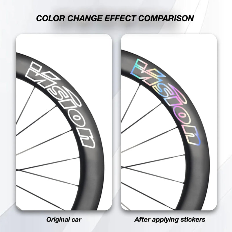 VISION METRON 45 RS Wheel Decal Kit — Carbon Rim Wrap Stickers — Complete Wheelset + Spare Decals - Detail 4