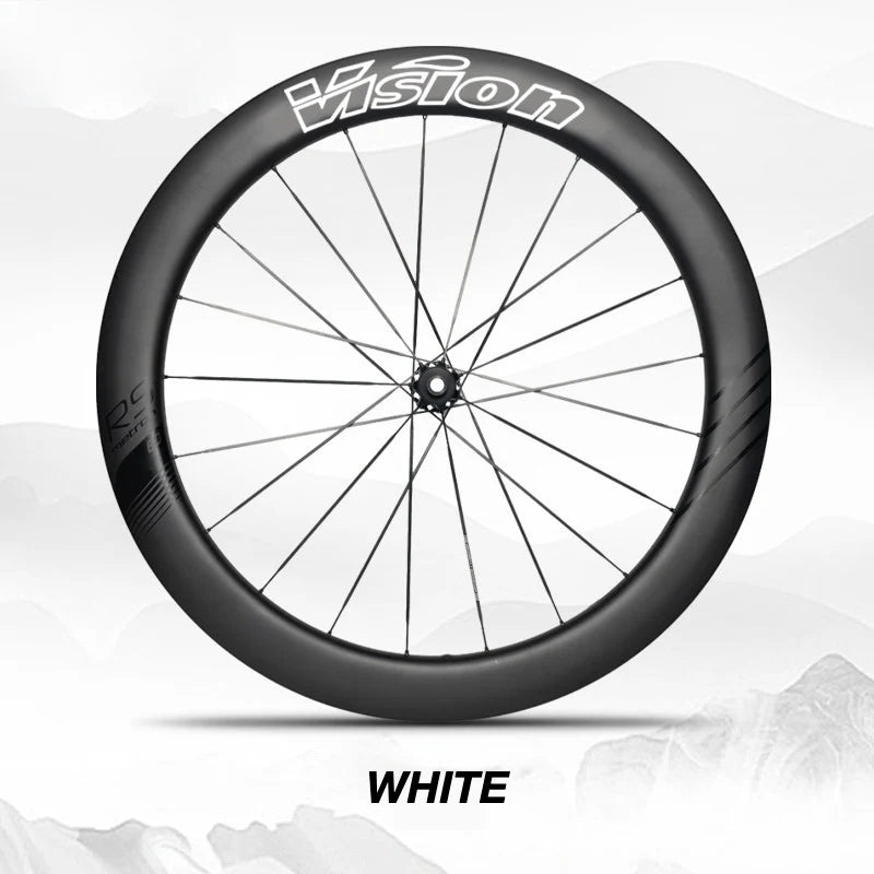 VISION METRON 45 RS Wheel Decal Kit — Carbon Rim Wrap Stickers — Complete Wheelset + Spare Decals - Detail 6