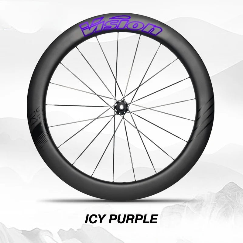 VISION METRON 45 RS Wheel Decal Kit — Carbon Rim Wrap Stickers — Complete Wheelset + Spare Decals - Detail 8