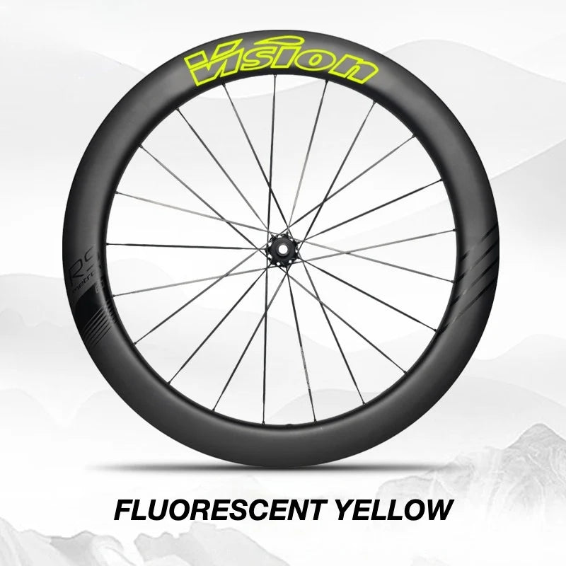 VISION METRON 45 RS Wheel Decal Kit — Carbon Rim Wrap Stickers — Complete Wheelset + Spare Decals - Detail 32