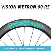 VISION METRON 60 RS Wheel Decal Kit — Carbon Rim Wrap Stickers — Complete Wheelset + Spare Set