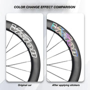 VISION METRON 60 RS Wheel Decal Kit — Carbon Rim Wrap Stickers — Complete Wheelset + Spare Set - Detail 4