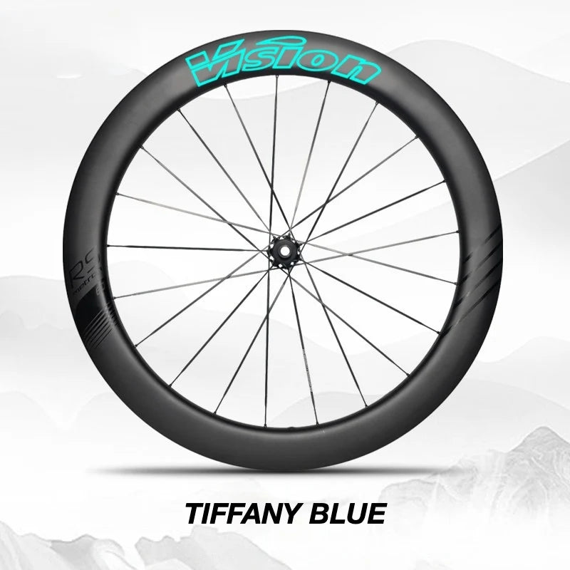 VISION METRON 60 RS Wheel Decal Kit — Carbon Rim Wrap Stickers — Complete Wheelset + Spare Set - Detail 10