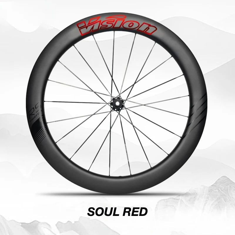 VISION METRON 60 RS Wheel Decal Kit — Carbon Rim Wrap Stickers — Complete Wheelset + Spare Set - Detail 16